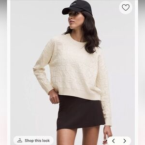 lululemon athletica  Cotton-Blend Jacquard Crewneck Sweater